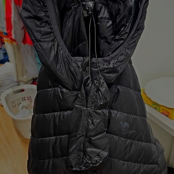 Camelcrown Women's Black Full Zip Hooded Down Puffer Jacket w/Glass Case Size 2X - Picture 8 of 12